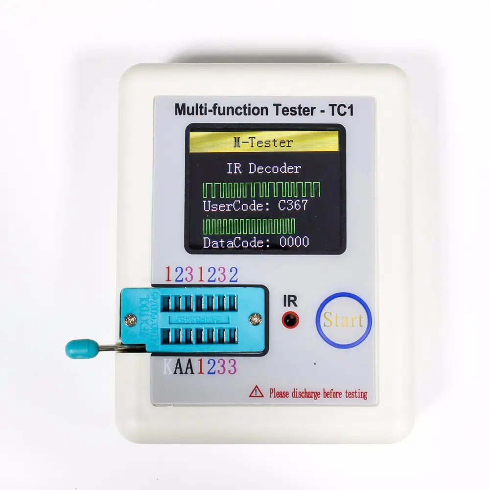Capacitor Tester Colorful Display Tester Electric Pocketable For Diode Triode