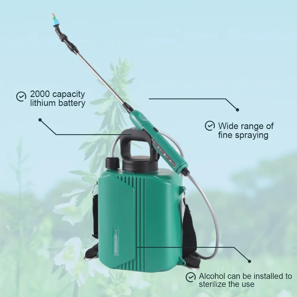 6L Shoulder Electric Sprayer with 3 Mist Nozzles Rechargeable Powerful Electric Sprayer with Shoulder Strap for Yard Lawn Garden