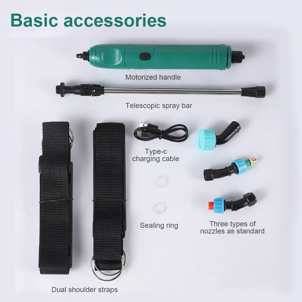 6L Shoulder Electric Sprayer with 3 Mist Nozzles Rechargeable Powerful Electric Sprayer with Shoulder Strap for Yard Lawn Garden