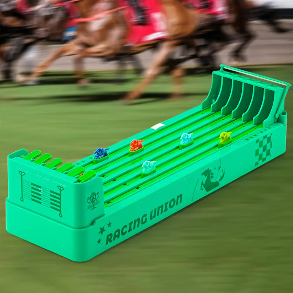 Tabletop Games Set Electronic Horse Race Board Game Battery Powered Horse Racing Machine Set Interactive Family Party Toy