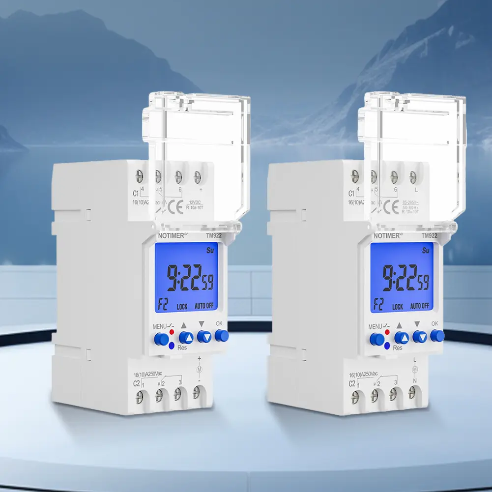 2 Channels Digital Timer Switch with Two Relay Independent Outputs 7 Days Programmable Time Switch Relay Electronic Time Clock