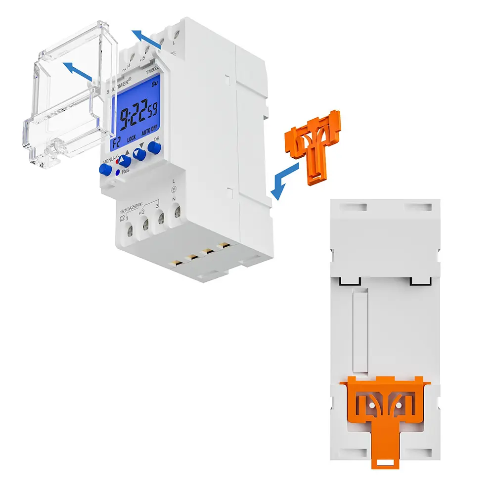 2 Channels Digital Timer Switch with Two Relay Independent Outputs 7 Days Programmable Time Switch Relay Electronic Time Clock