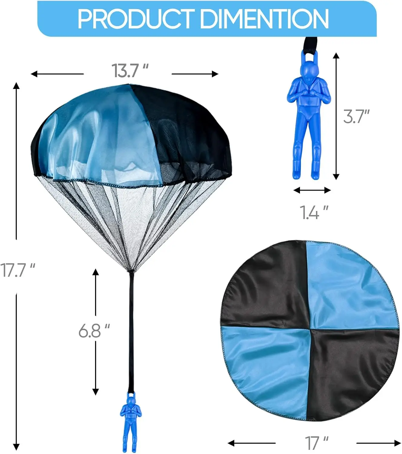 2/4/6/12Parachute Figures Hand Throw Toy Throwing Army Toy Outdoor Children's Toss It Up Flying Toys Unique Boy Girl Easter Gift