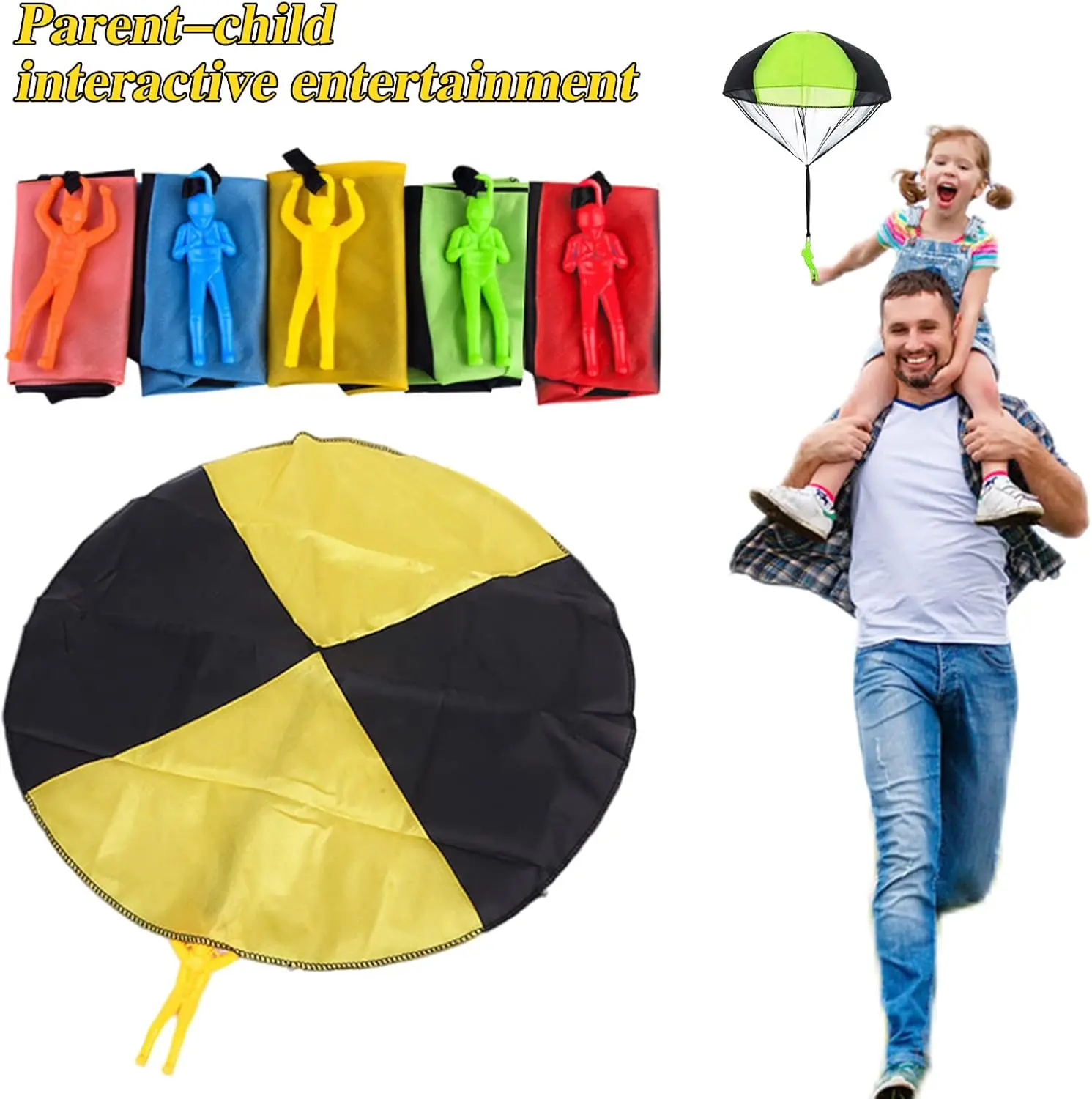 2/4/6/12Parachute Figures Hand Throw Toy Throwing Army Toy Outdoor Children's Toss It Up Flying Toys Unique Boy Girl Easter Gift