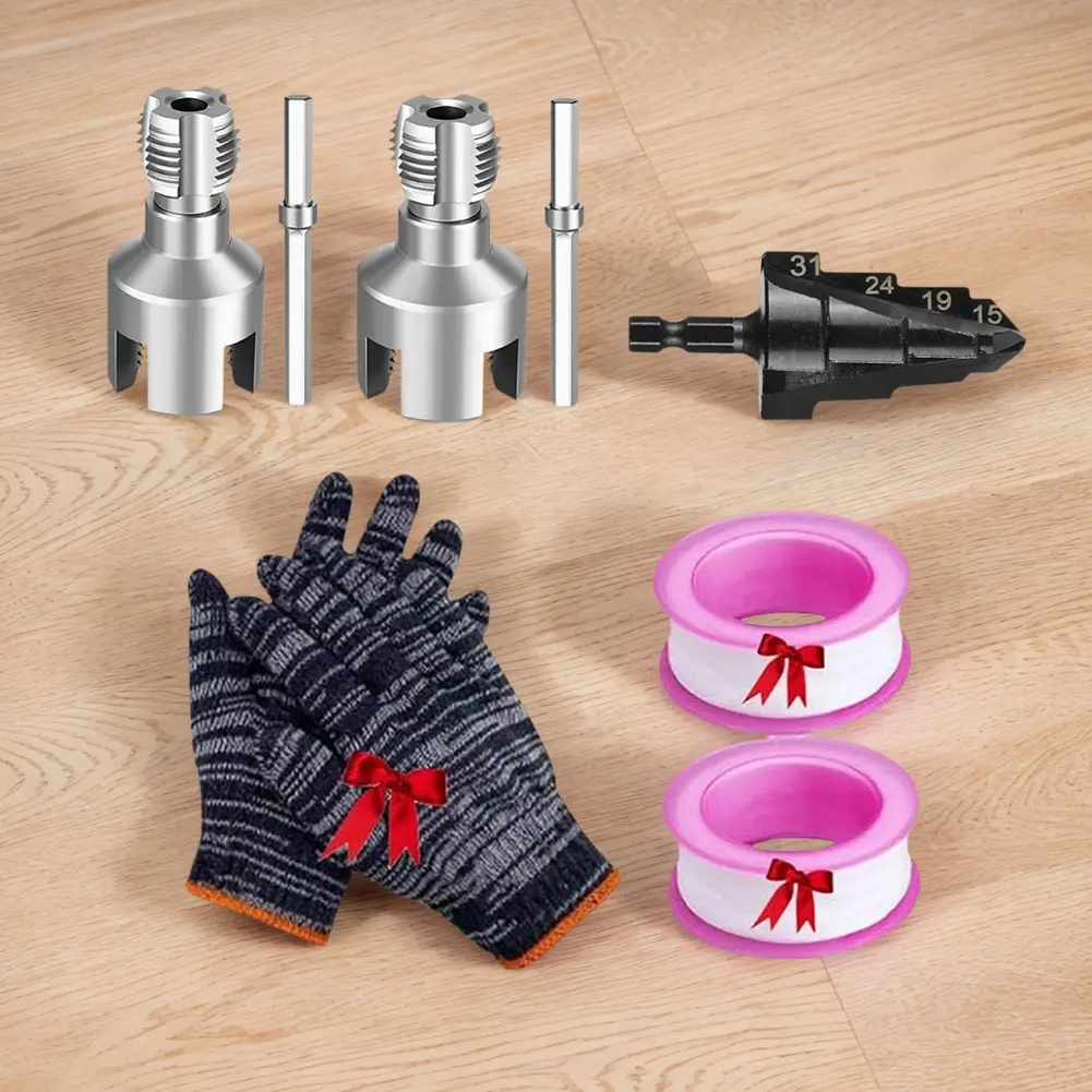 Internal & External Pipe Threading Tool 1/2 & 3/4 in Integrated Thread Cutting Tool Pipe Thread Maker Tool for PPR PVC MPP Pipes