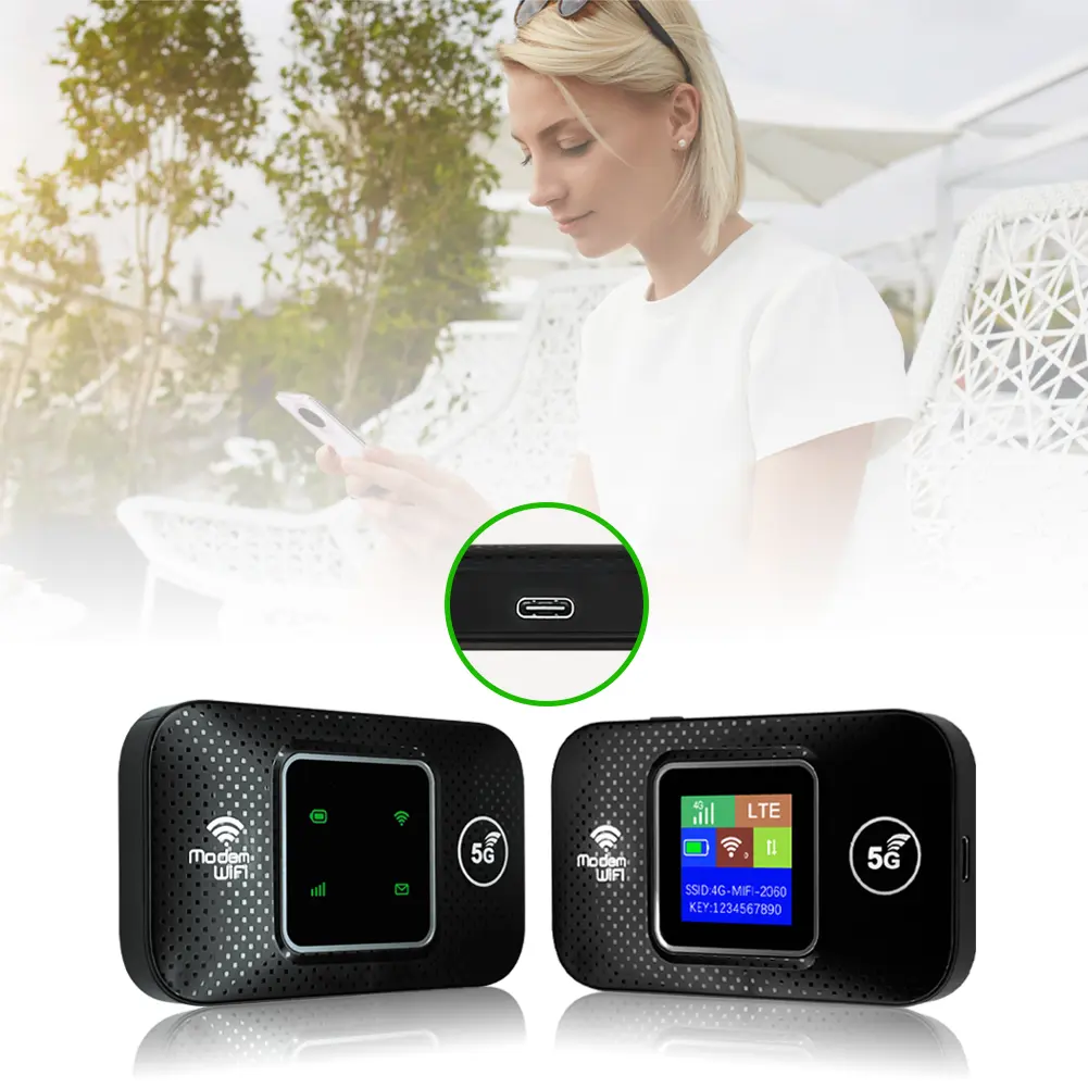 4G LTE Wireless WiFi Router Wireless Internet Router 150Mbps Hotspot Portable WiFi Mobile Hotspot with SIM Card Slot for Travel