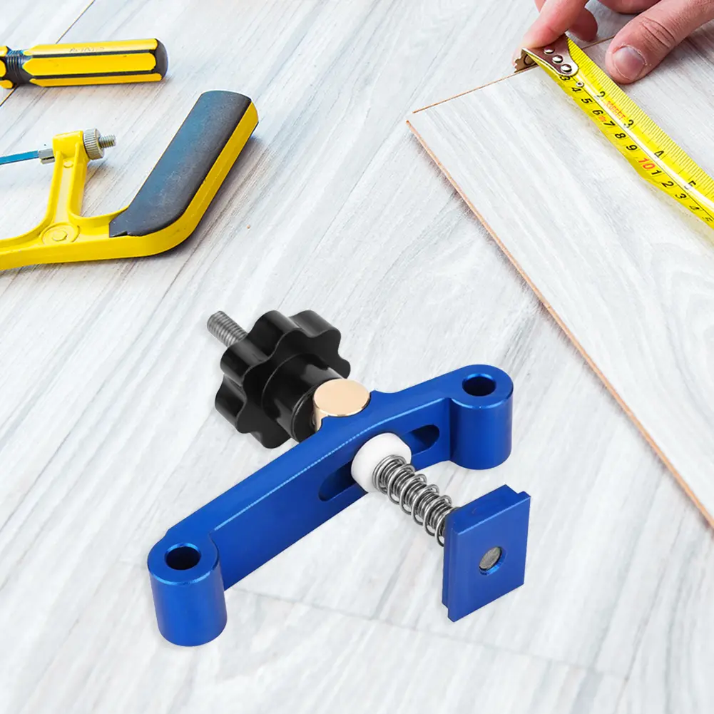 T-Track Hold Down Clamp T Slot Clamp M8 T Screw Aluminum Alloy Quick Acting Hold Down Clamp Metal Fixed Clamp Woodworking Tool