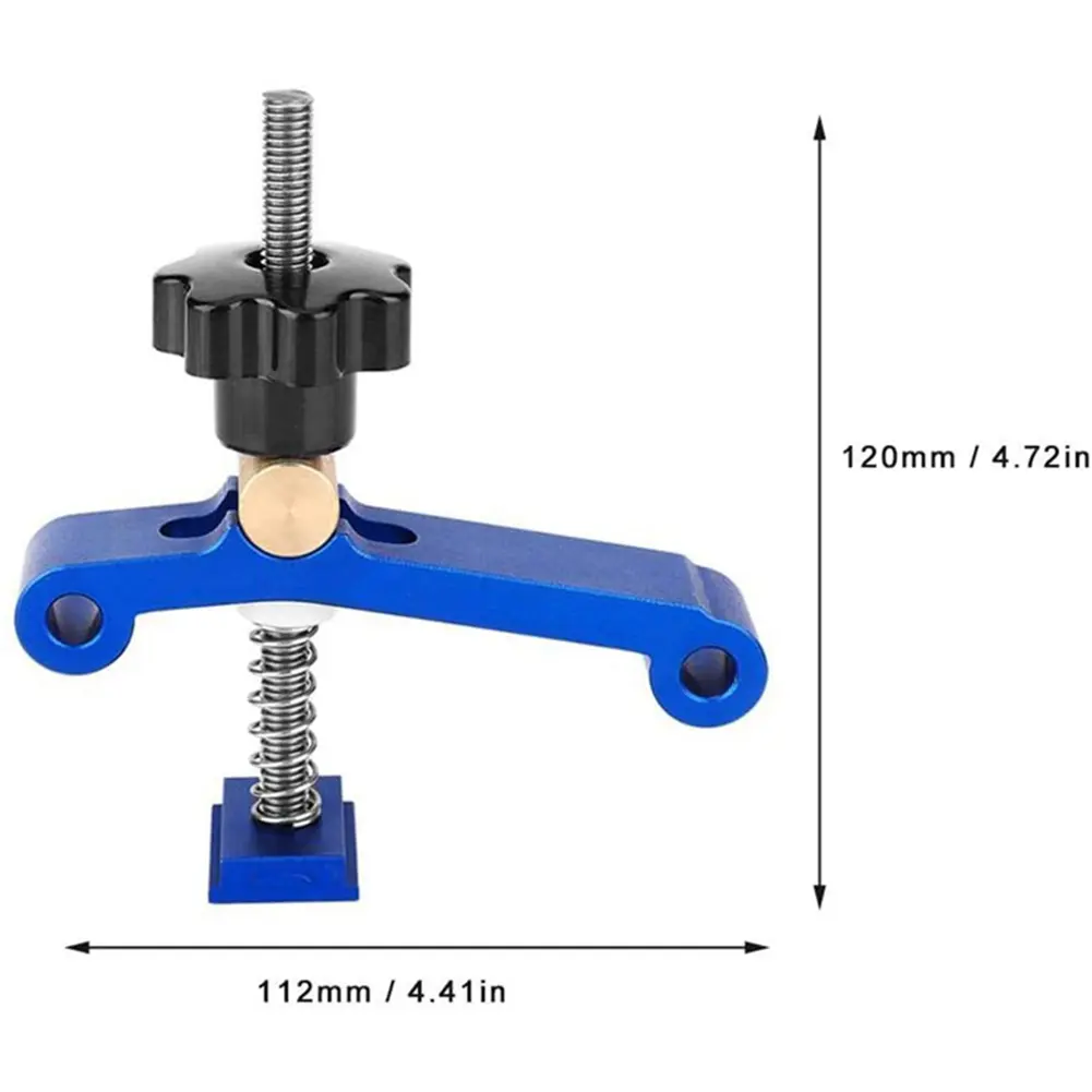 T-Track Hold Down Clamp T Slot Clamp M8 T Screw Aluminum Alloy Quick Acting Hold Down Clamp Metal Fixed Clamp Woodworking Tool