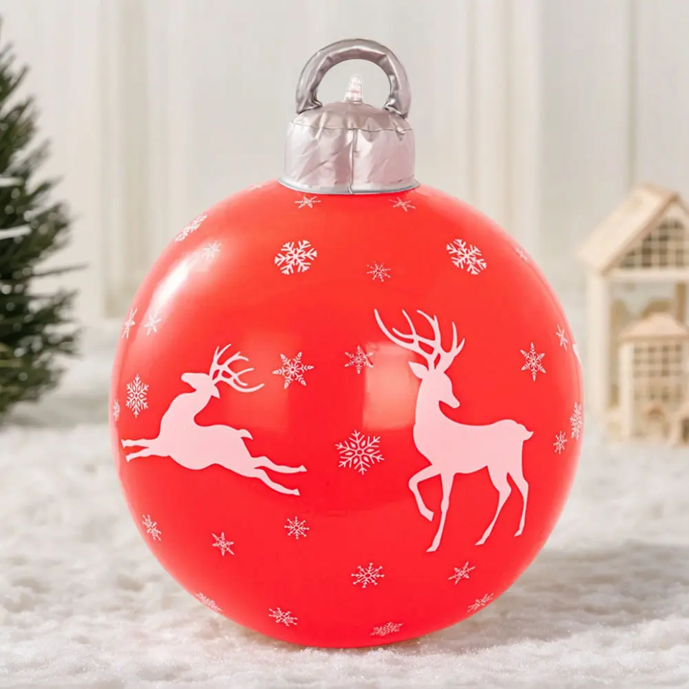 40cm Inflatable Christmas Ball Outdoor Christmas Decorations Christmas Decorations Ball for Holiday Party Indoor Outdoor Decor