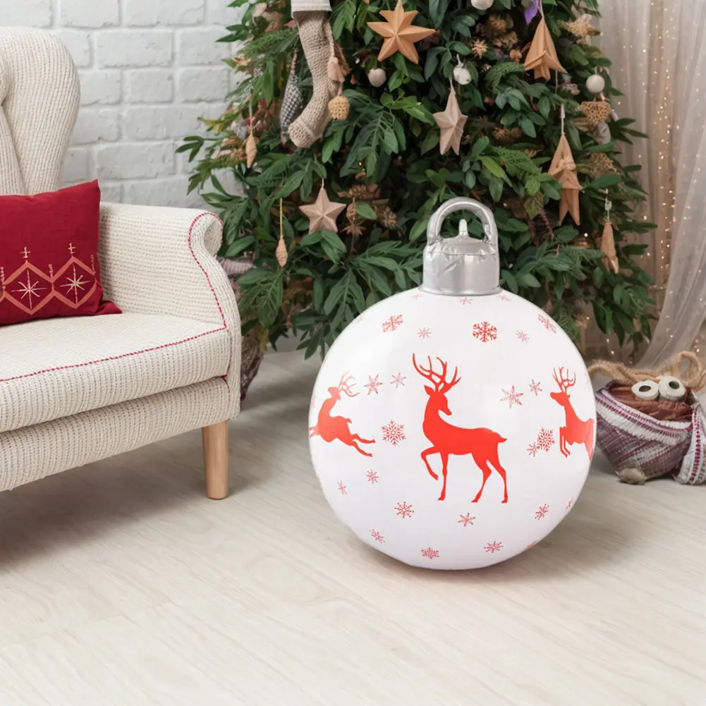 40cm Inflatable Christmas Ball Outdoor Christmas Decorations Christmas Decorations Ball for Holiday Party Indoor Outdoor Decor