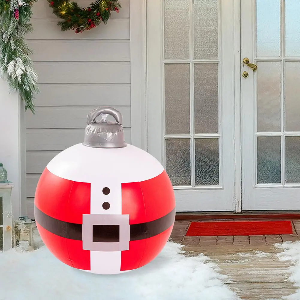 40cm Inflatable Christmas Ball Outdoor Christmas Decorations Christmas Decorations Ball for Holiday Party Indoor Outdoor Decor