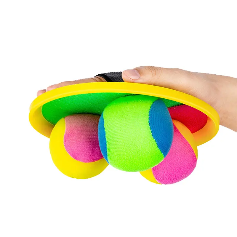 1 Set  Kids Sucker Sticky Ball Toy Catch Ball Game Set Throw And Catch Parent-Child Interactive Outdoor Sports Toys