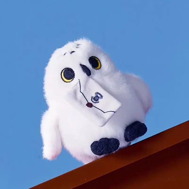 Harry Potter Hedwig Plush Keychain - Cute Soft Stuffed Owl Toy Doll, White Owl Pendant for Bag Decor, Gift for Kids Fans