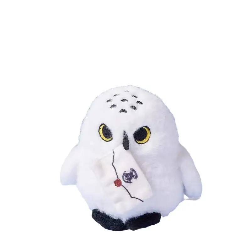 Harry Potter Hedwig Plush Keychain - Cute Soft Stuffed Owl Toy Doll, White Owl Pendant for Bag Decor, Gift for Kids Fans