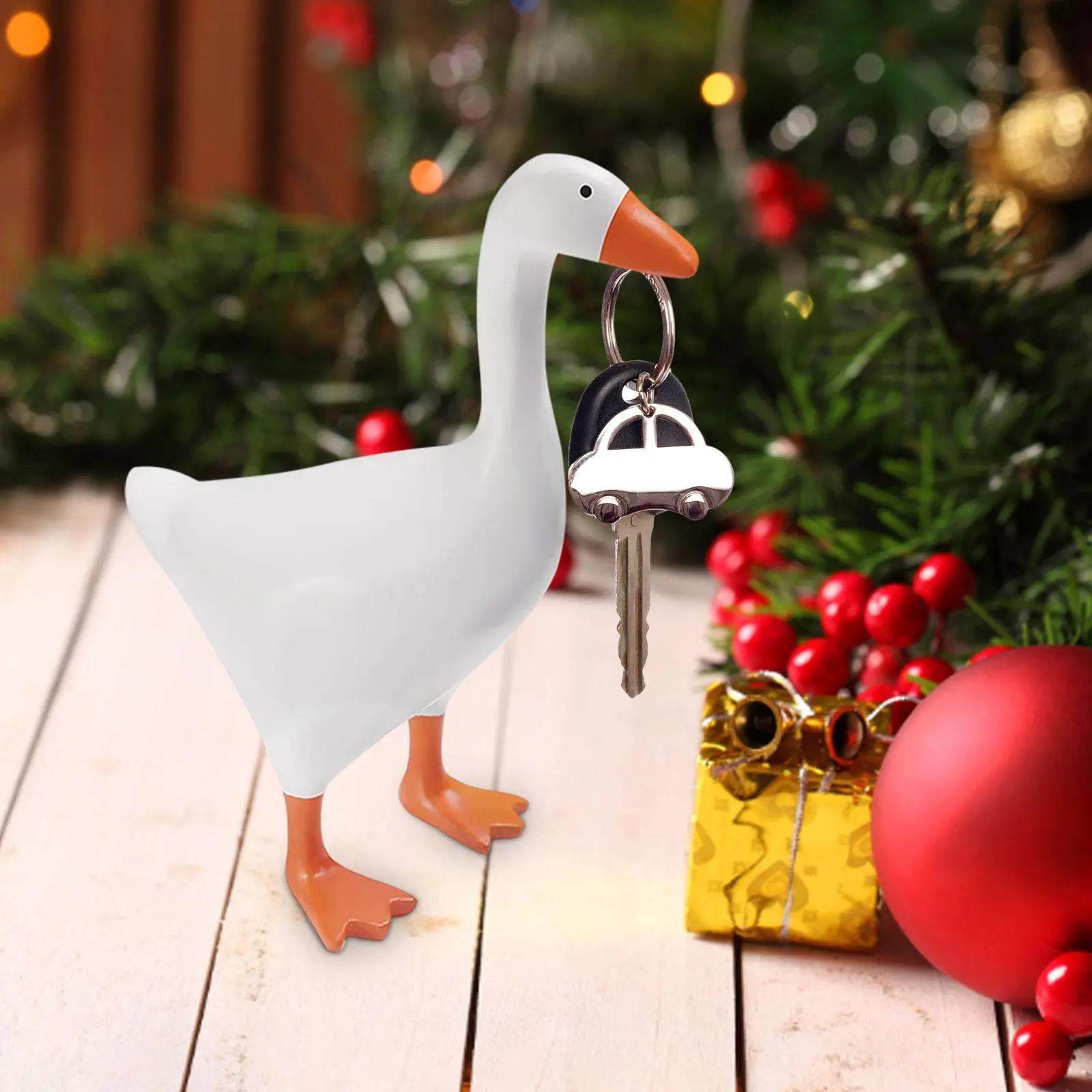 Magnetic Goose Figure Model Multifunctional Animal Storage Rack Creative Cartoon Duck Figurine for Keys Glasses Bells