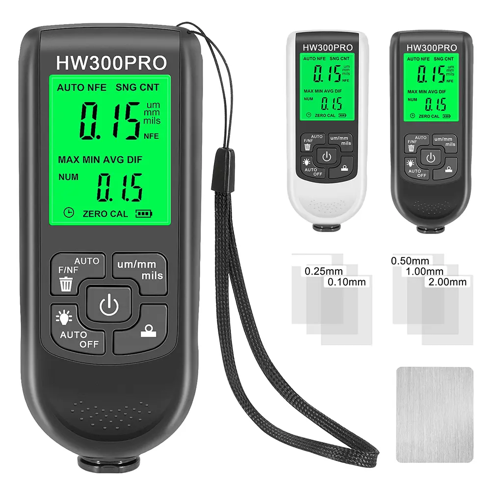 0-2000um Coating Thickness Gauge Digital Display Car Paint Thickness Tester Manual Paint Tools for Automobile for Fe/nfe