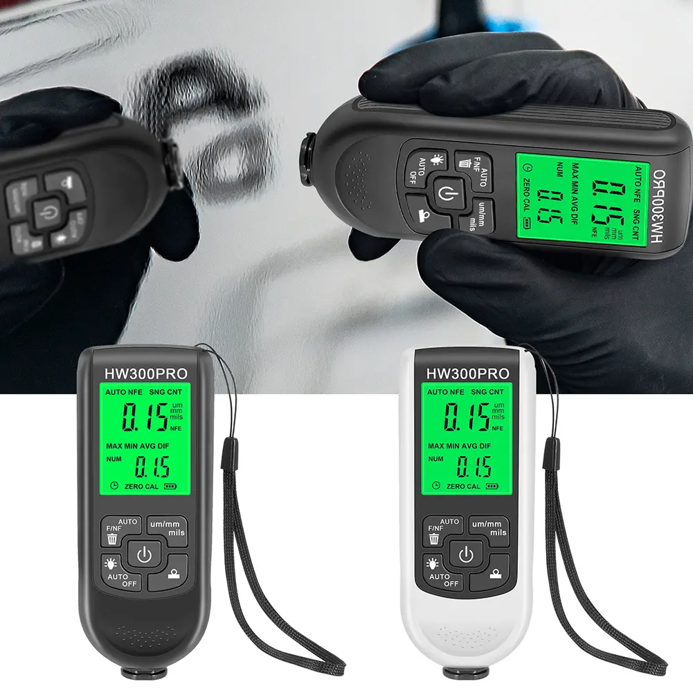 0-2000um Coating Thickness Gauge Digital Display Car Paint Thickness Tester Manual Paint Tools for Automobile for Fe/nfe
