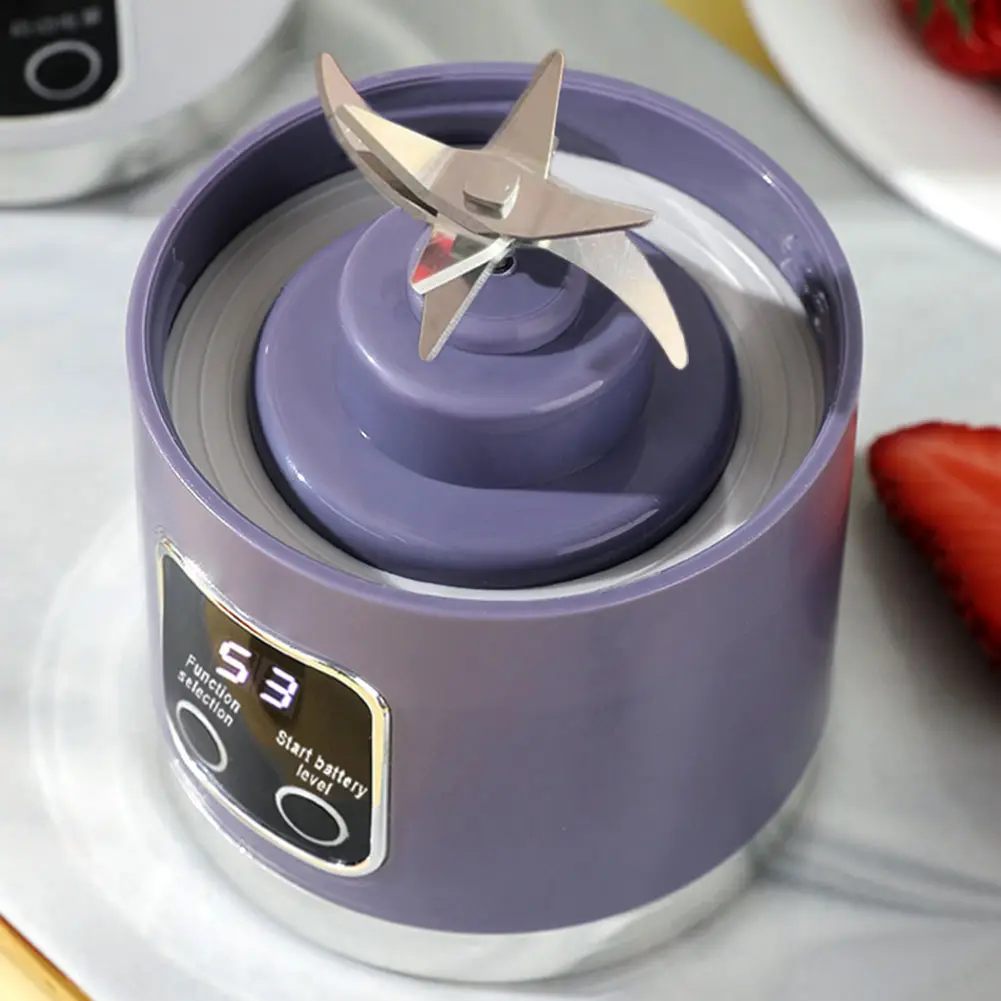450ml Portable Juicer Mini Electric Juicer USB Rechargeable Juice Extractor 1500mAh with 8 Blades for Home Office Travel