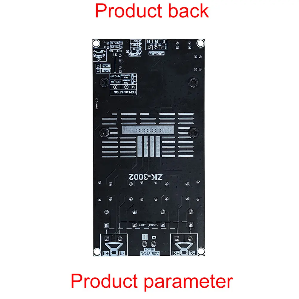 ZK-3002 Stereo Audio Amplify Board 300WX2 Bridged Mono 600W TPA3255 Digital Power Audio Amplifier Board for Subwoofer Speaker