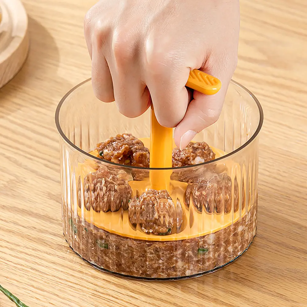 Manual Meatball Maker 5 Balls Meatball Maker Tool Meatball Mold Round Fish Beaf Rice Ball Making Device Kitchen Gadgets