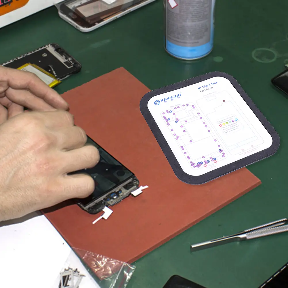 Professional Guide Pad Magnetic Screw Keeper Chart Mat Phone Repair Thicken Disassembly Tools for iPhone 15 14 13 12 11 Pro Max