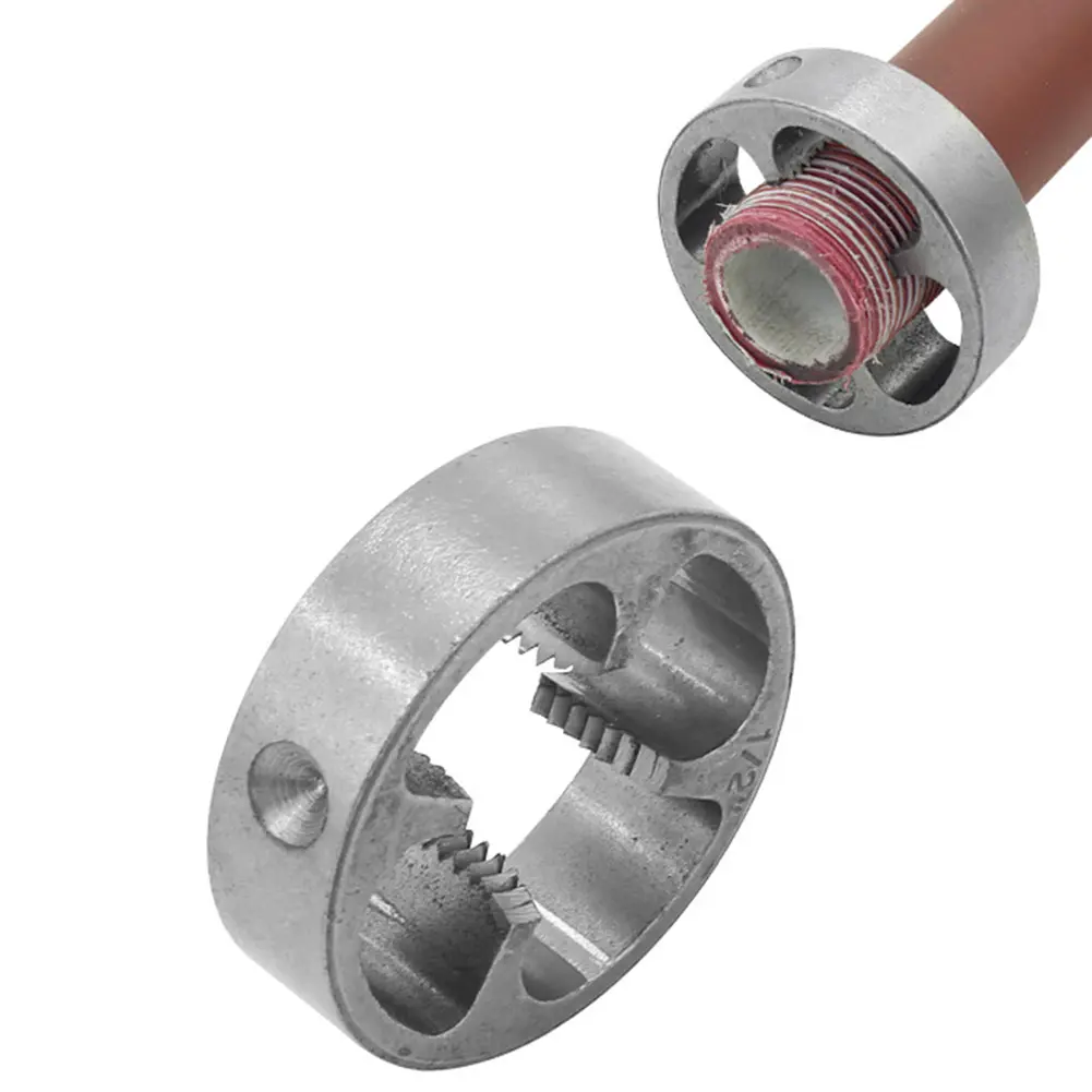 6pcs NPT Thread Tap Die Set PVC/NPT Thread Maker Tools 1/2 3/4 1 Inch 60° Taper Pipe Threader for Pumps Pipes Tap Die