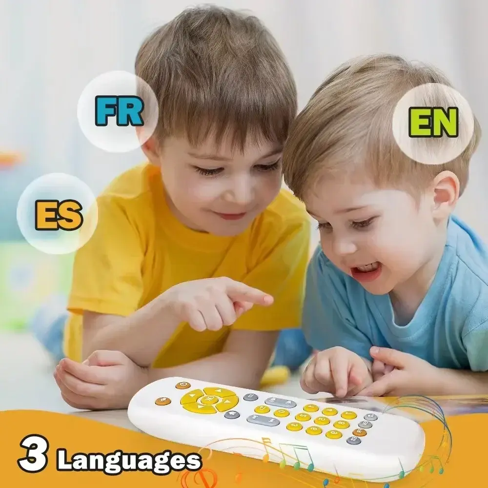Infant Simulation TV Remote Control Toys with Music and Light Musical Baby Toy Sensory Remote Kids Baby Toys for 1 2 3 Years Old