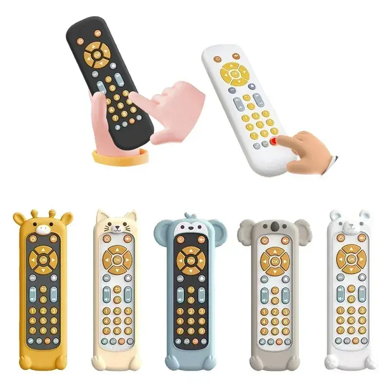 Infant Simulation TV Remote Control Toys with Music and Light Musical Baby Toy Sensory Remote Kids Baby Toys for 1 2 3 Years Old