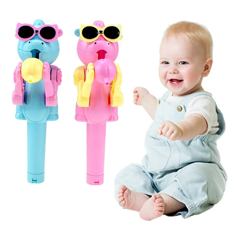Creative Kids Eating Lollipops Robot Lollipop Candy Stand Holder Educational Toy