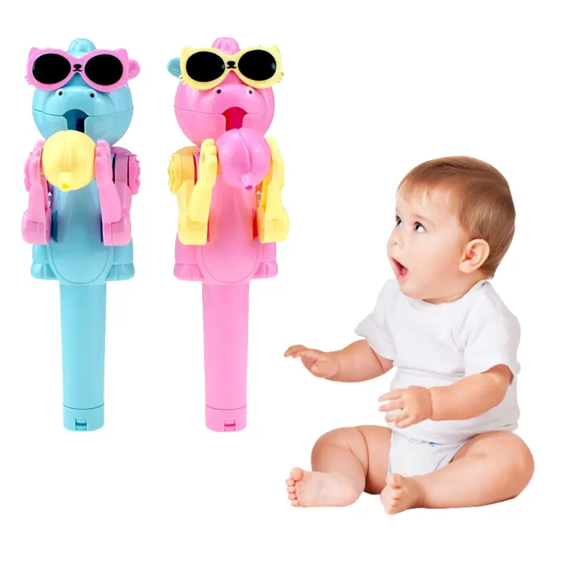 Creative Kids Eating Lollipops Robot Lollipop Candy Stand Holder Educational Toy