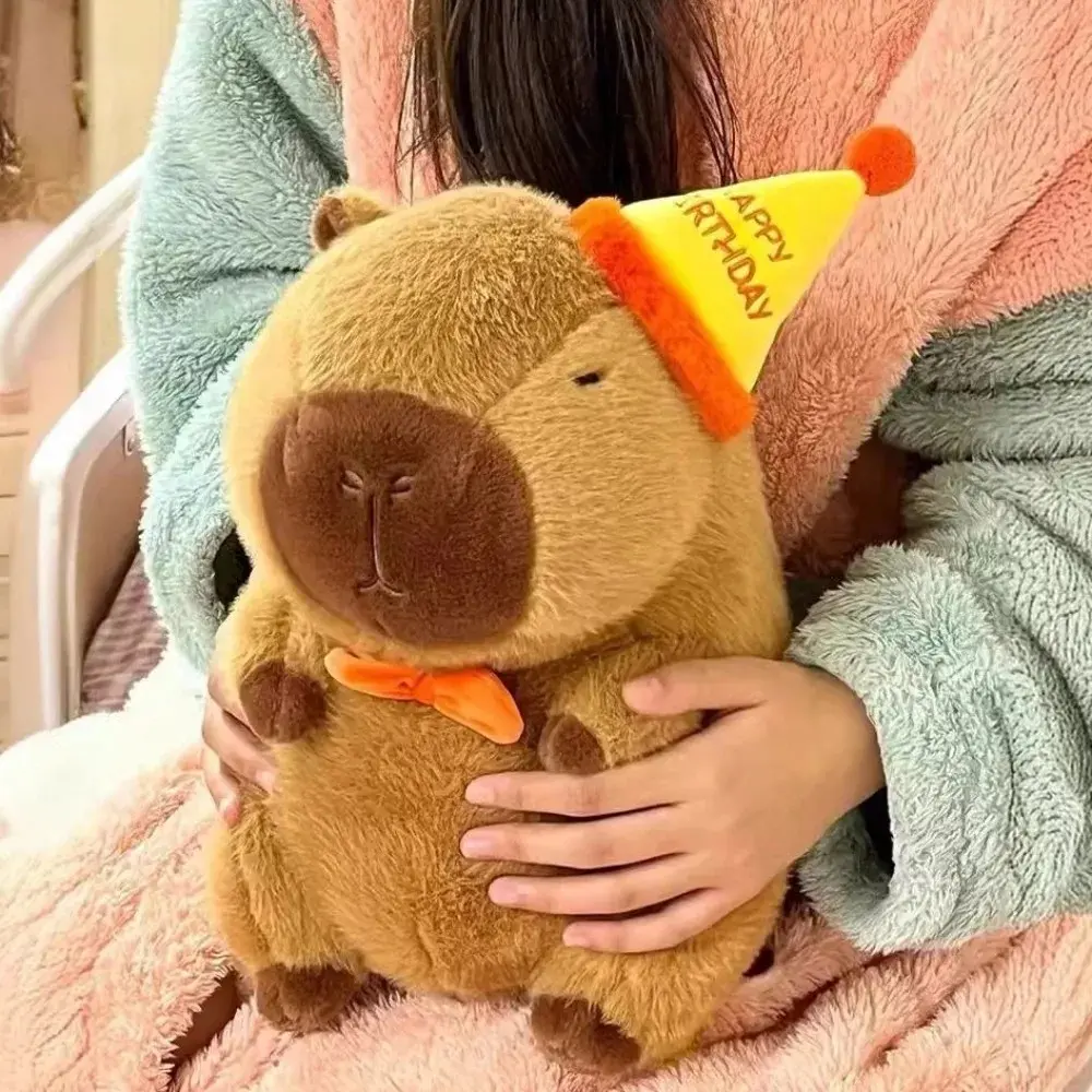 Capybara Plush Doll Cute Capibara Anime Fluffty Toy Kawaii Plushie Happy Birthday Doll Gift for Girl Friend Soft Stuffed Animals