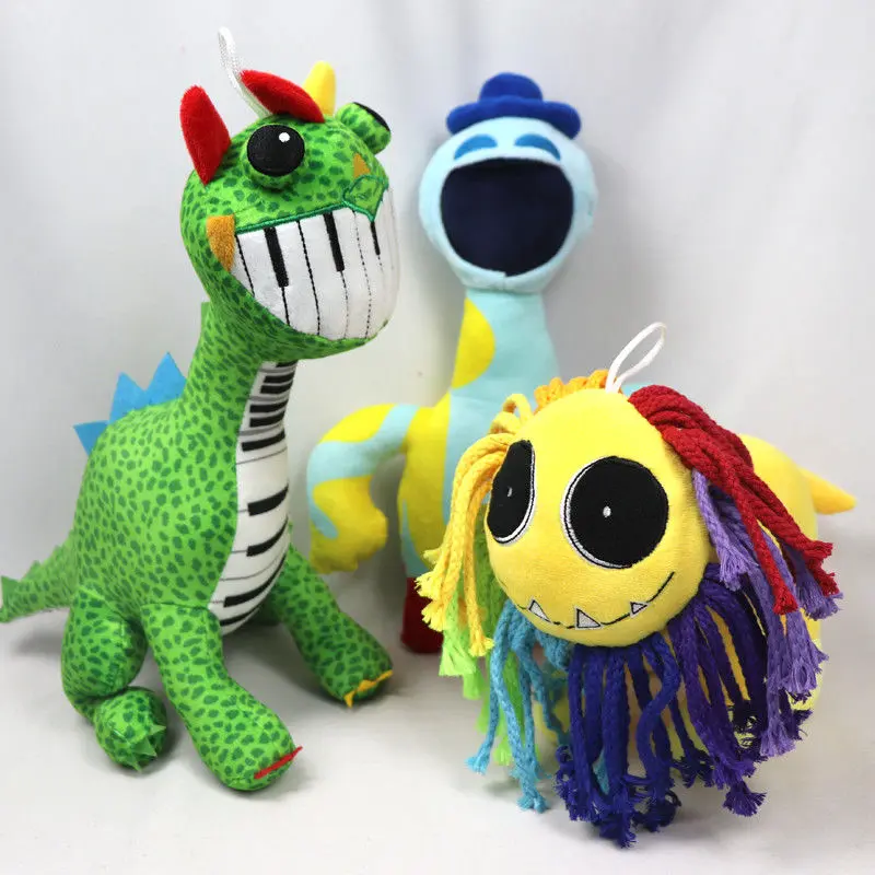 Doey Pianosaurus Plush Toy – Kawaii Huggy Pillow, Soft & Cuddly Stuffed Anime Nightmare Creature, Perfect Decor for Girls, Ideal