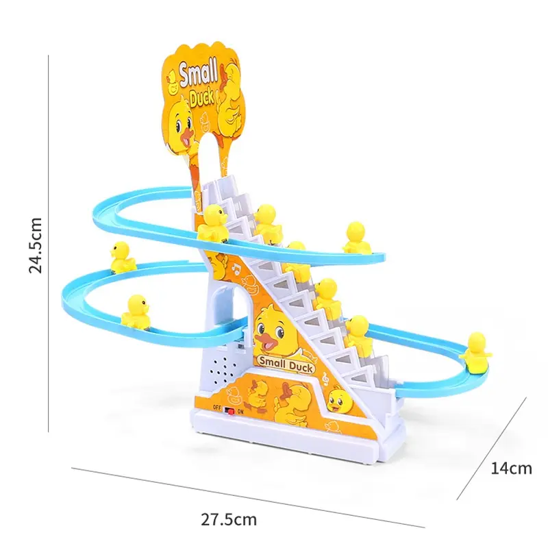 Baby Cute Duck Pig Electronic Climbing Stairs Track Slide Pets Toys LED Lights Musical Kids Educational Game Toy Christmas Gifts