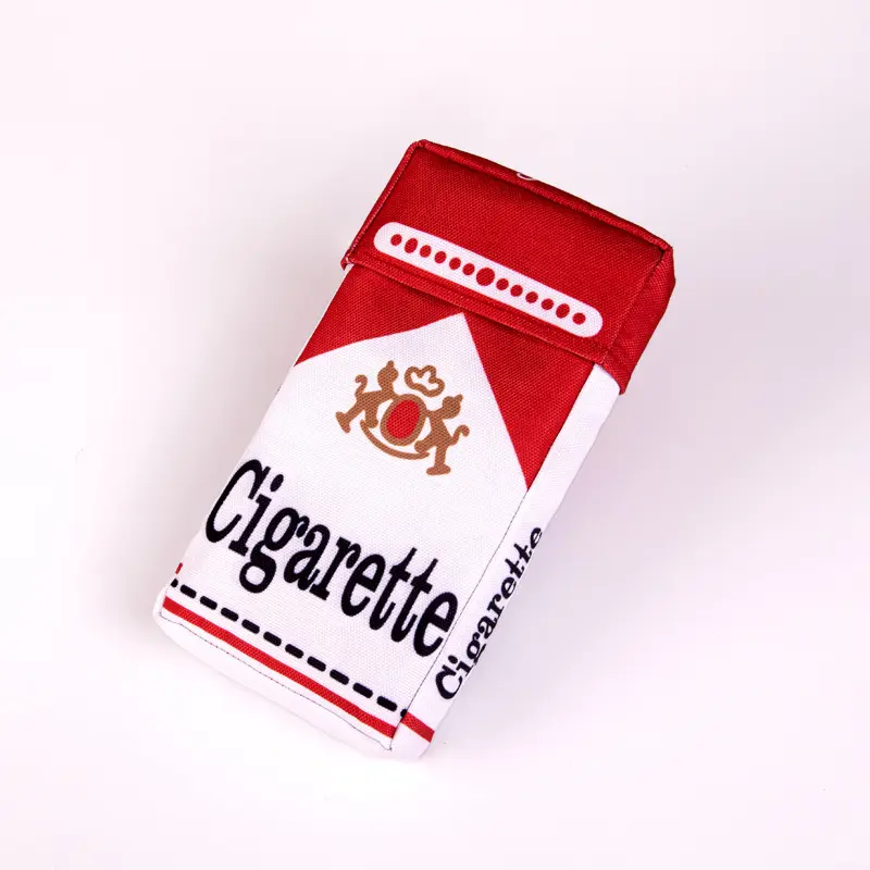Funny Interactive Plush Dog Toys Creative Cigarette Interactive Giggles Dog Toys Funny Plush Chewing Toy Cigaret Box Pet Gifts