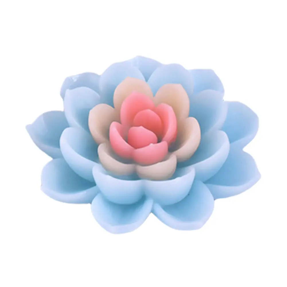 3D Lotus Shaped Candle Silicone Mold Lotus Cake Chocolate Silicone Mold Flower Peony Candle Mold Glue Plaster Crafts Mold