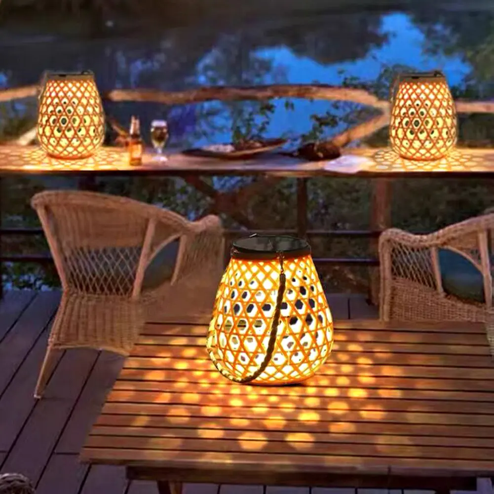 Solar Lantern Outdoor Hanging Lantern Lights Outside Decorations Solar Powered Retro Lantern IP44 Waterproof for Christmas Gift