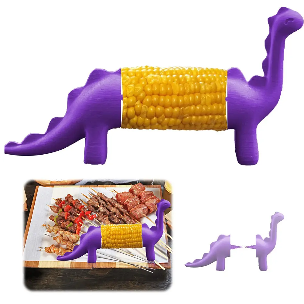 Dinosaur Corn Cob Holders Reusable BBQ Accessories Unique Dino Corn Holders Sweetcorn Holders for Childs Adults for BBQ Kitthen