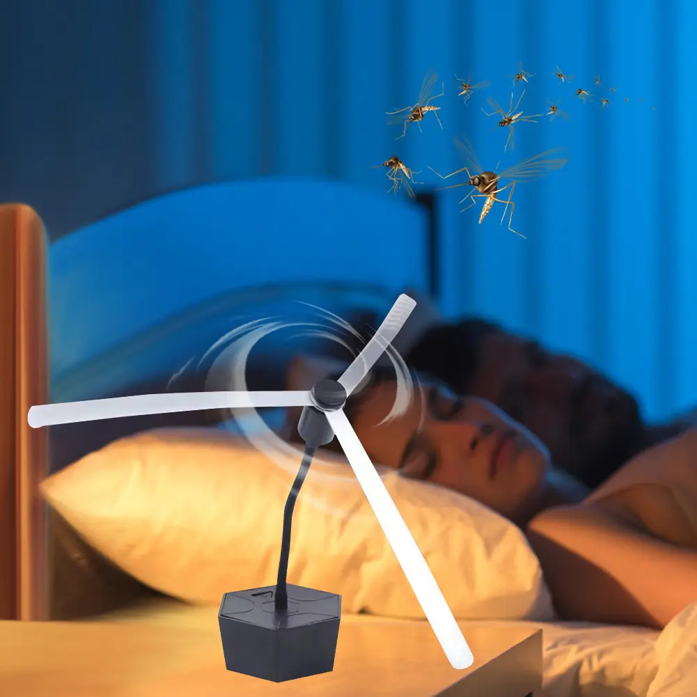 Flexible Tables Fly Fans USB Rechargeable Mosquito Insect Repellent Fan Portable Fly Fans for Barbecues Kitchen Restaurants