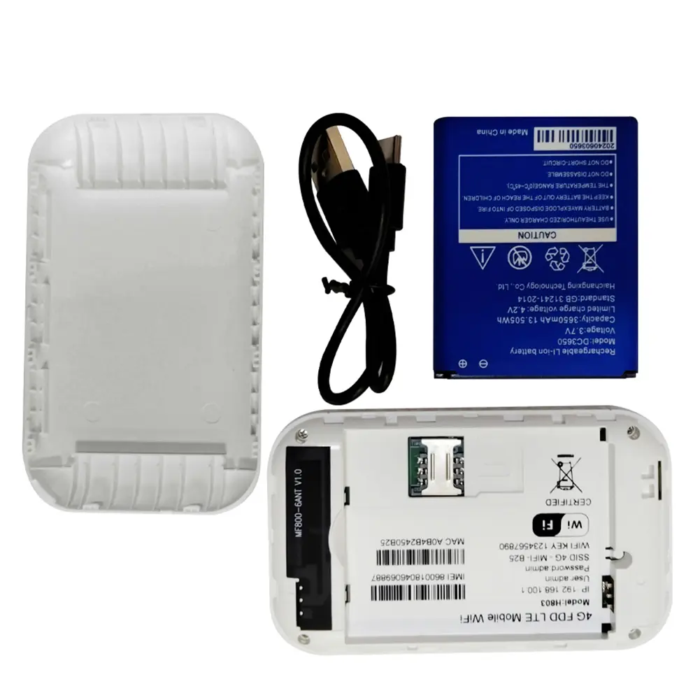 4G LTE Portable WiFi Hotspot Up To 10 Users Mobile WiFi Router 3650mAh 150Mbps with SIM Card Slot Wireless Router for Car Travel