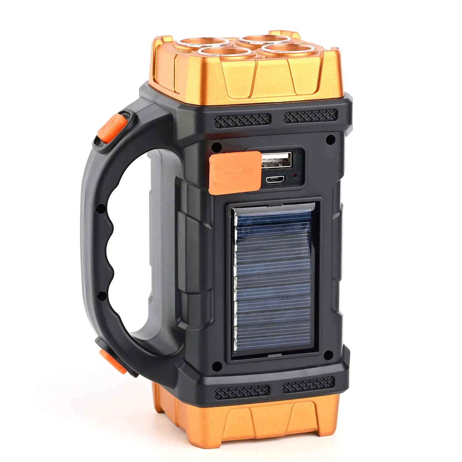 USB LED Floodlight Non-slip Solar Indoor Work Lamps Power Bank Night Fishing Flashlights 4 Light Source Modes Lighting Equipment