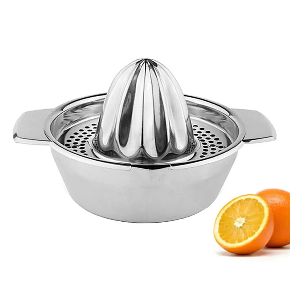 Manual Juicer Fruit Juicer Machine Stainless Steel Manual Orange Juicer Detachable with Strainer Handle Kitchen Gadgets