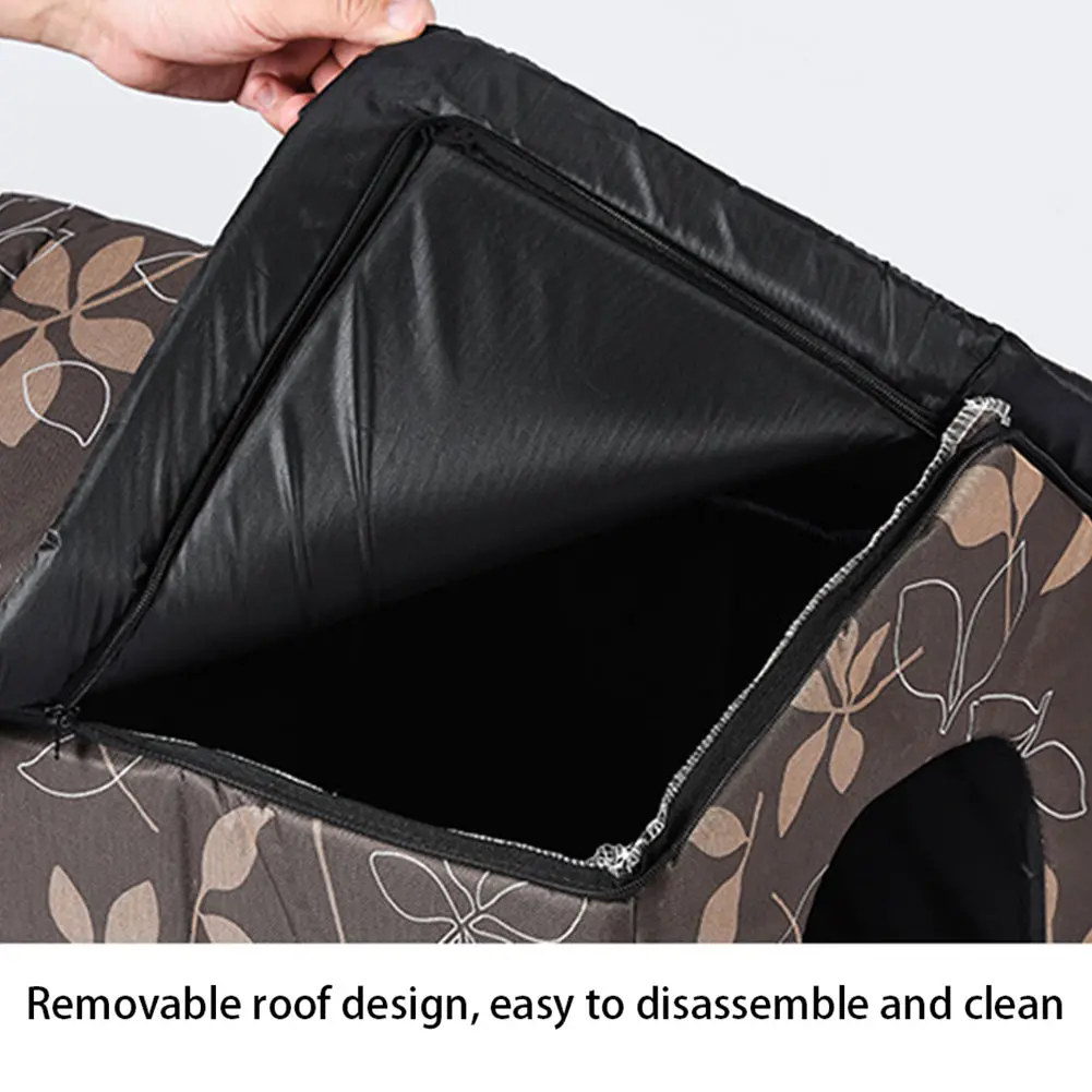 Waterproof Cat Bed Cave Warm Stray Cats Shelter Kitten Cave Hut for Indoor and Outdoor Use
