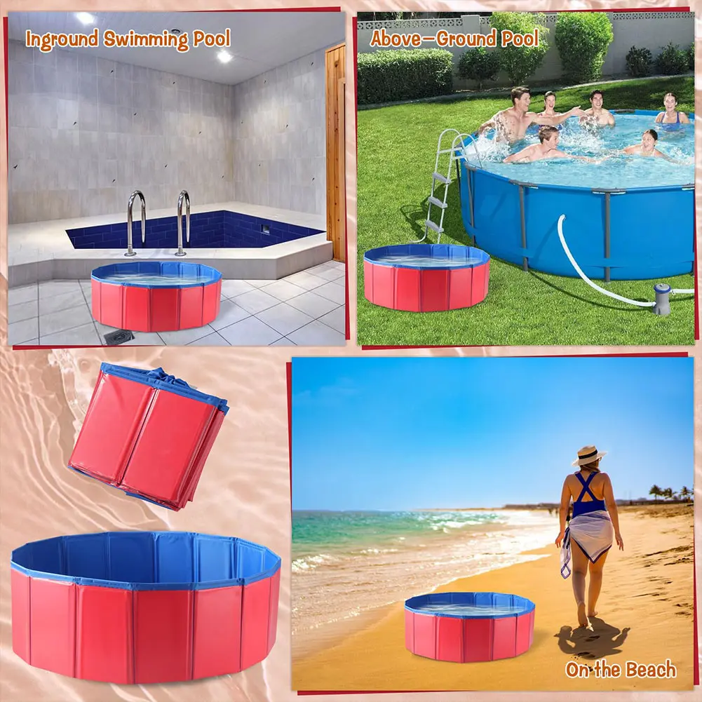 Collapsible Pool Foot Bath Inflatable-Free Foot Soaking Bath Basin Foot Wash Basin Tub for Swimming Pool Entrance Foot Bath Tray