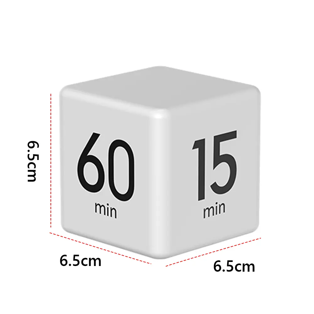 Digital Cube Timer Gravity Sensor Flip Timer 15/20/30/60 Minute Settings Exercise Timer with LCD Display Kitchen Accessories