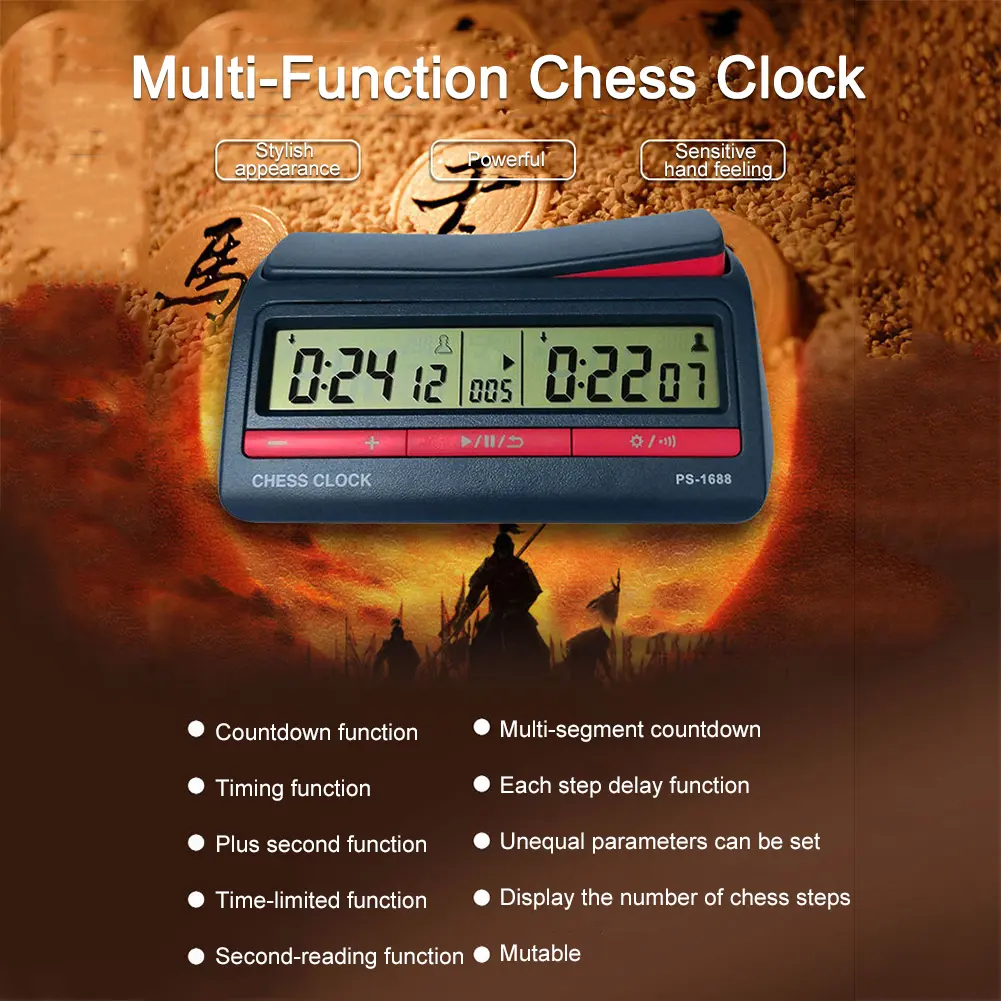 Competition Timer Professional Digital Chess Clock Plastic Battery Powered Multifunctional Lightweight for Family Personal Use
