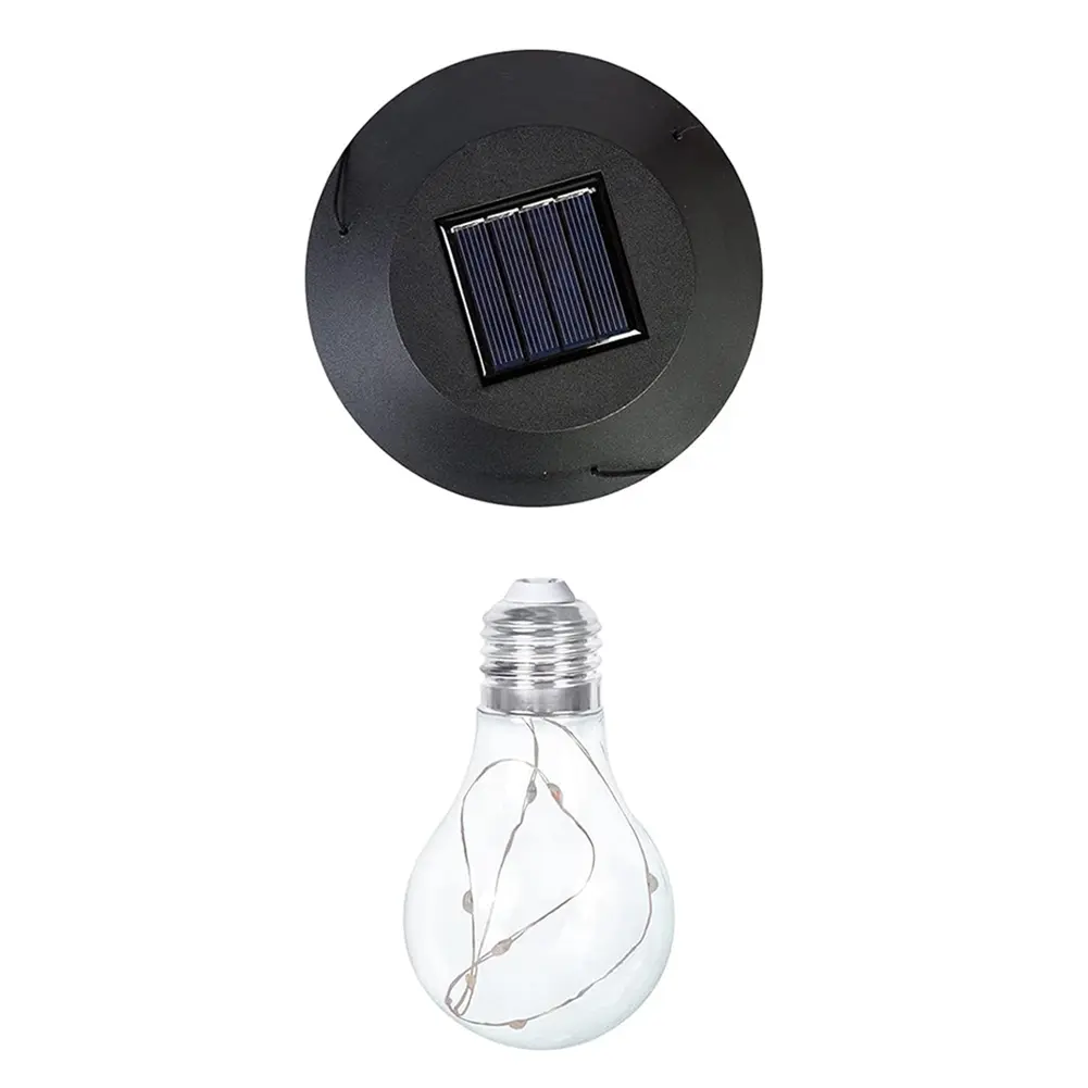 Wire Colorful Lights Bulb Solar Wind Chimes 30LED & Copper Hanging Solar Lights  for Outdoor Garden Balcony Bedroom Yard