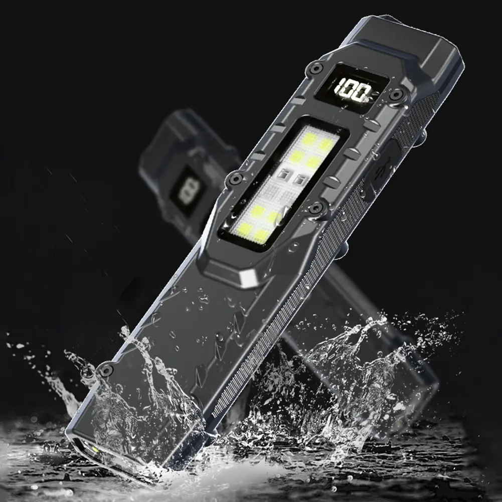 LED Super Bright Flashlight USB Charging Portable Pocket Flashlight 1000mAh Outdoor Emergency Light for Camping Fishing Walking