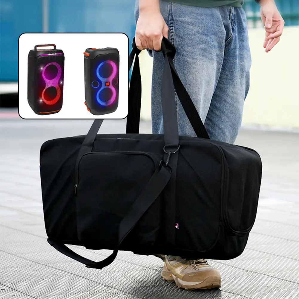 Protective Case with Shoulder Strap & Extra Pockets Speaker Tote Bag for JBL PartyBox Club 120 Portable Party Speaker