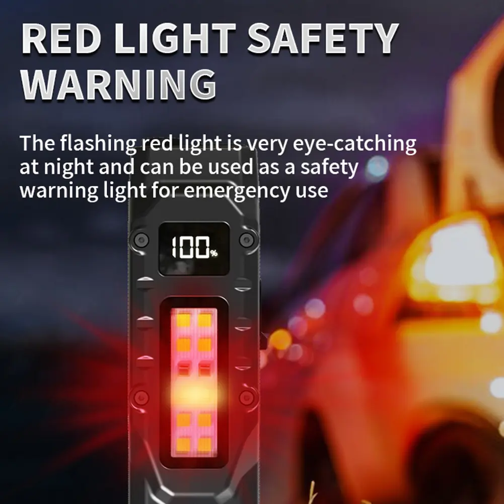 LED Super Bright Flashlight USB Charging Portable Pocket Flashlight 1000mAh Outdoor Emergency Light for Camping Fishing Walking