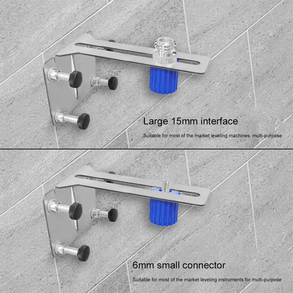2PCS Level Wall Bracket Adjustable Wall Mount Stand Position Rack Thickened Stainless Steel Level Wall Mount Bracket for 6/15mm